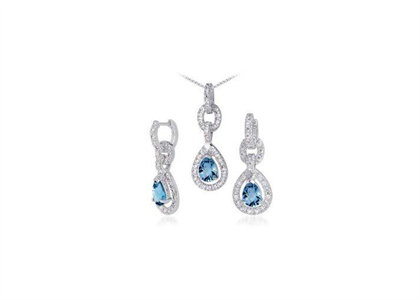 Silver Plated | CZ Studded Pendant Sets